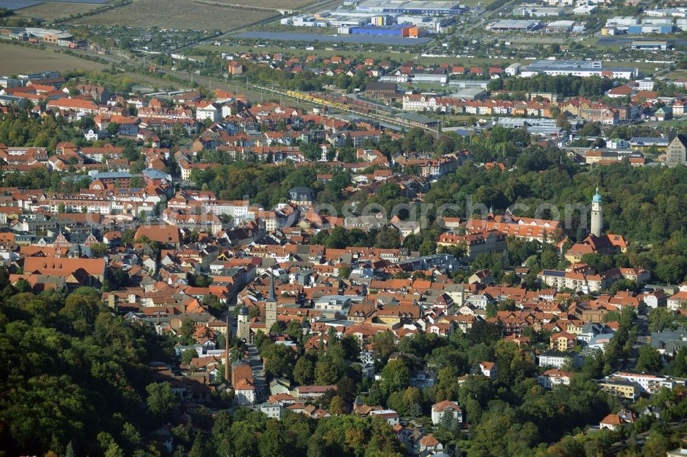 Aerial photograph Arnstadt - The city center in the downtown are in Arnstadt in the state Thuringia