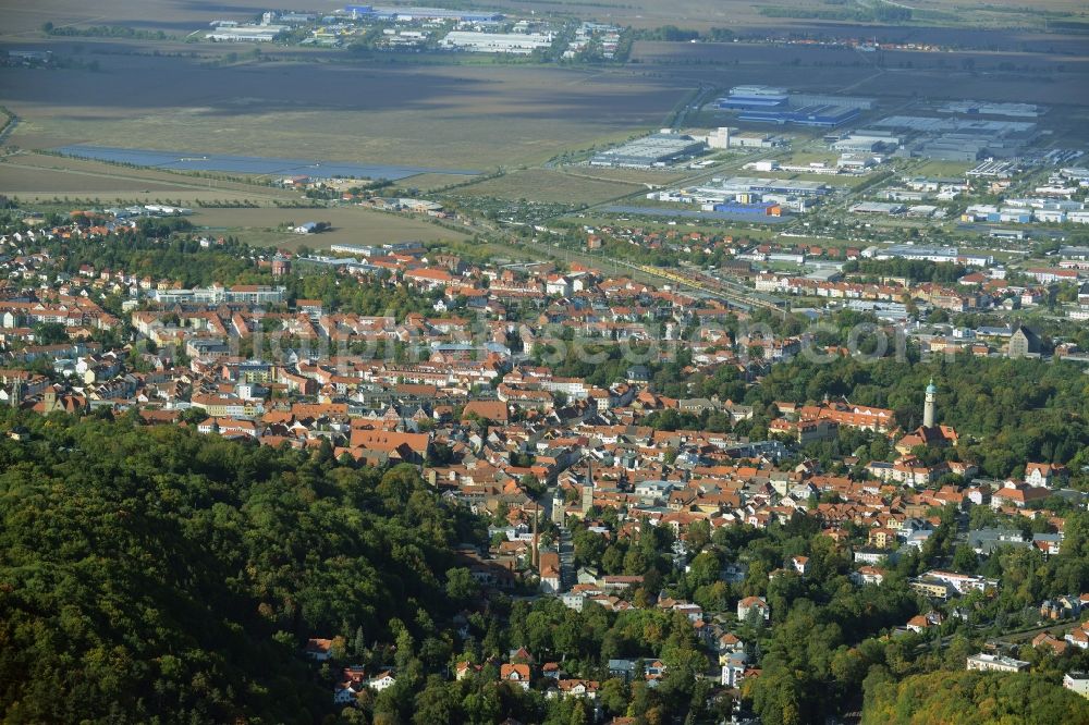 Arnstadt from above - The city center in the downtown are in Arnstadt in the state Thuringia