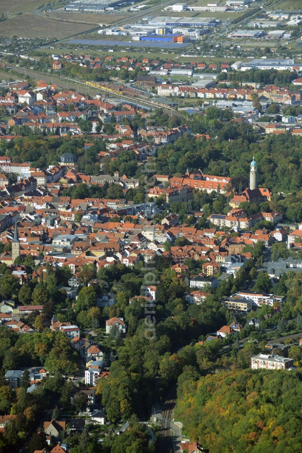 Aerial photograph Arnstadt - The city center in the downtown are in Arnstadt in the state Thuringia