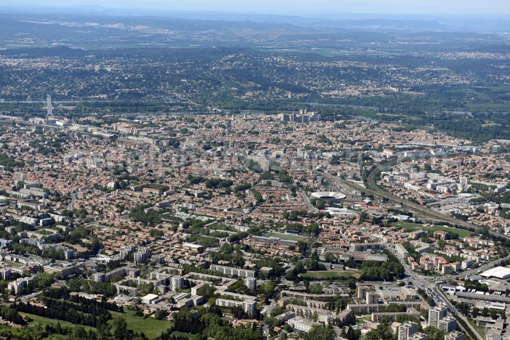 Aerial image Avignon - The city center in the downtown are in Avignon in Provence-Alpes-Cote d'Azur, France