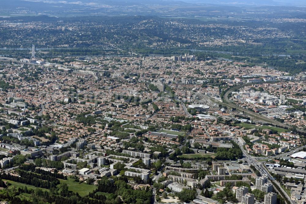 Aerial photograph Avignon - The city center in the downtown are in Avignon in Provence-Alpes-Cote d'Azur, France