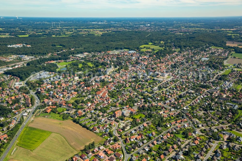 Aerial photograph Bad Bentheim - The city center in the downtown area in Bad Bentheim in the state Lower Saxony, Germany