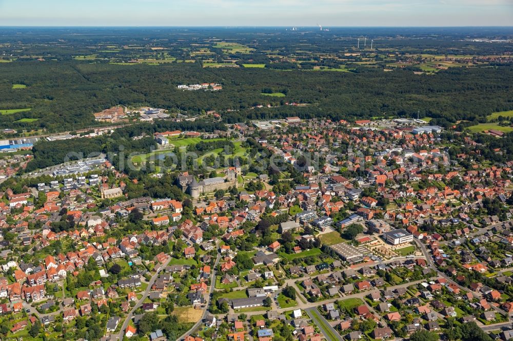 Bad Bentheim from the bird's eye view: The city center in the downtown area in Bad Bentheim in the state Lower Saxony, Germany