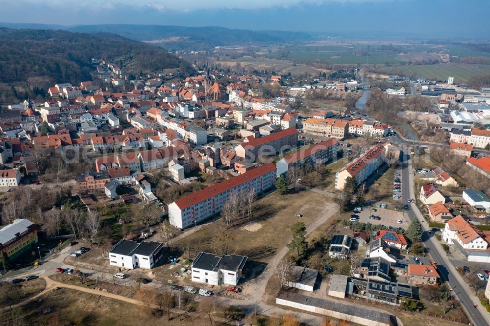 Aerial photograph Bad Freienwalde (Oder) - The city center in the downtown area in Bad Freienwalde (Oder) in the state Brandenburg, Germany