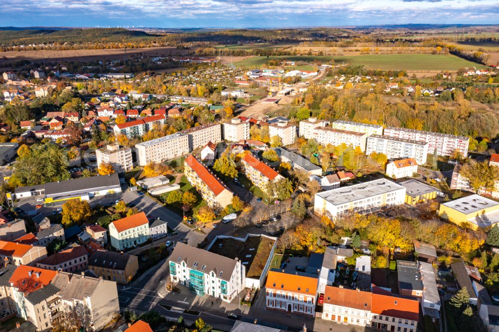 Bad Freienwalde (Oder) from the bird's eye view: The city center in the downtown area in Bad Freienwalde (Oder) in the state Brandenburg, Germany