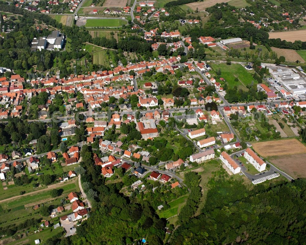 Aerial photograph Bad Tennstedt - The city center in the downtown area in Bad Tennstedt in the state Thuringia, Germany