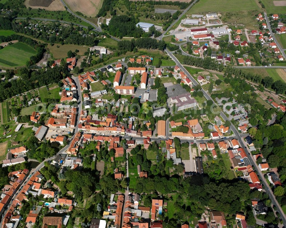 Aerial photograph Bad Tennstedt - The city center in the downtown area in Bad Tennstedt in the state Thuringia, Germany