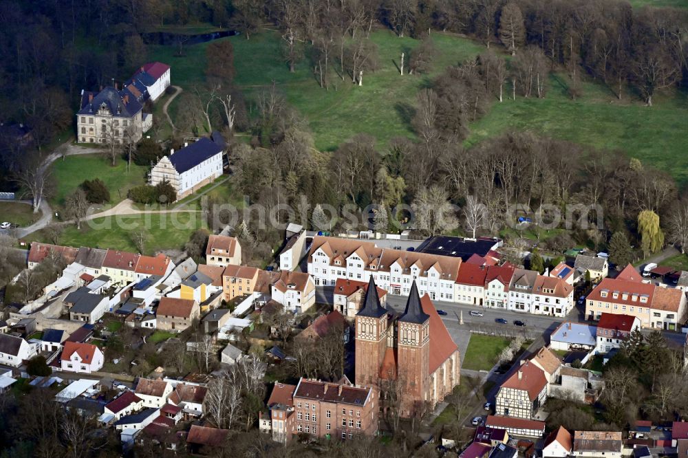 Baruth/Mark from the bird's eye view: The city center in the downtown area in Baruth/Mark in the state Brandenburg, Germany