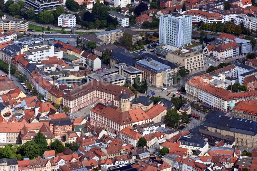 Bayreuth from above - The city center in the downtown are in Bayreuth in the state Bavaria