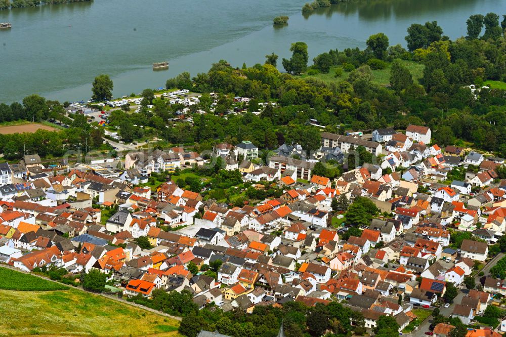 Büdesheim from above - The city center in the downtown area in Büdesheim in the state Rhineland-Palatinate, Germany