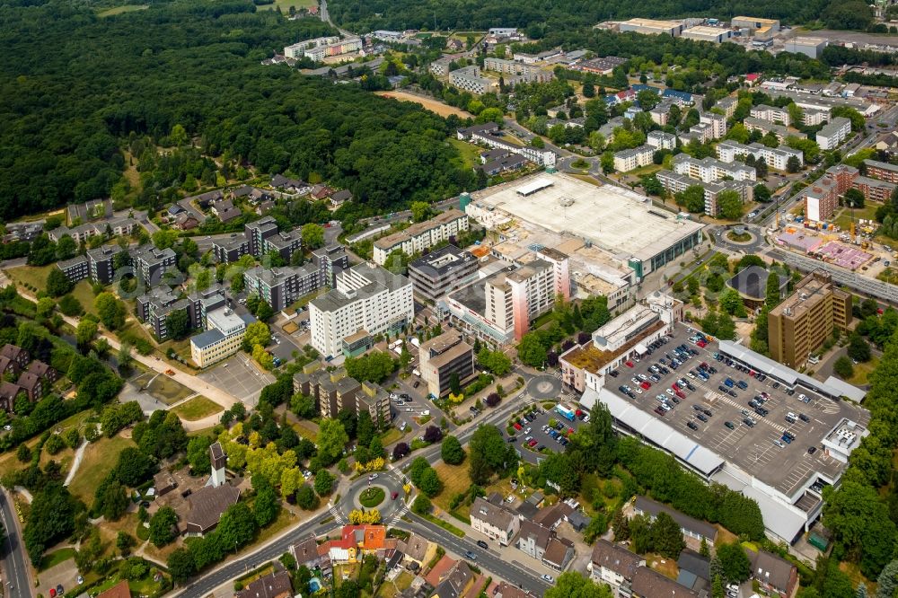 Aerial photograph Bergkamen - The city center in the downtown are in Bergkamen in the state North Rhine-Westphalia