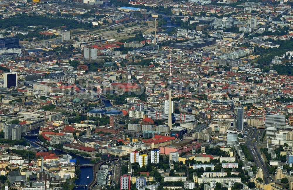 Aerial image Berlin - The city center in the downtown are in Berlin in Germany