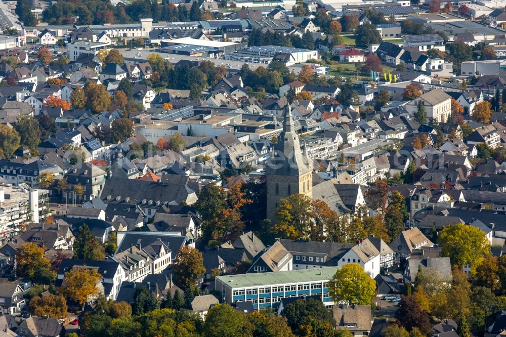 Aerial image Brilon - The city center in the downtown are in Brilon in the state North Rhine-Westphalia