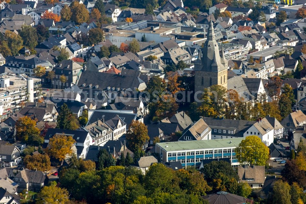 Aerial photograph Brilon - The city center in the downtown are in Brilon in the state North Rhine-Westphalia