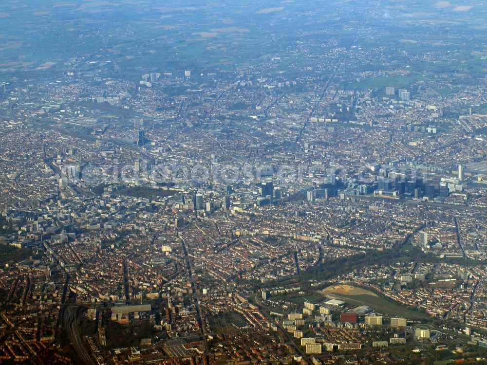 Brüssel from above - The city center in the downtown are in Bruessel in Belgium