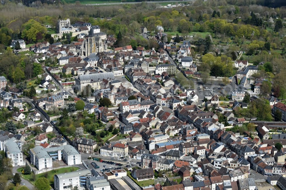 Aerial photograph Clermont - The city center in the downtown area in Clermont in Nord-Pas-de-Calais Picardy, France