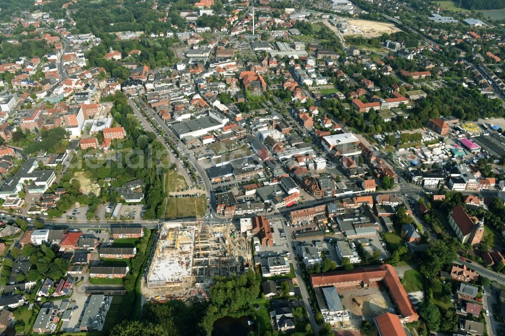 Aerial photograph Cloppenburg - The city center in the downtown area in Cloppenburg in the state Lower Saxony