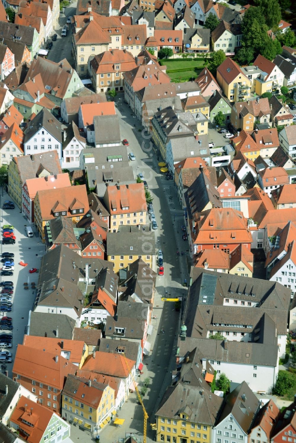 Aerial photograph Ellwangen (Jagst) - The city center in the downtown are in Ellwangen (Jagst) in the state Baden-Wuerttemberg