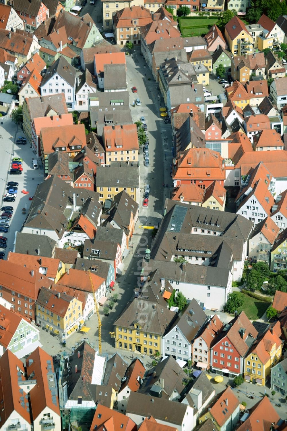 Ellwangen (Jagst) from above - The city center in the downtown are in Ellwangen (Jagst) in the state Baden-Wuerttemberg