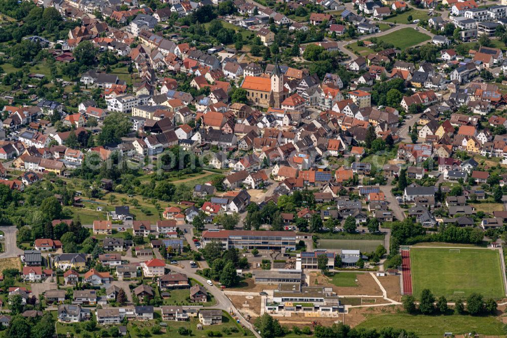 Empfingen from the bird's eye view: The city center in the downtown area in Empfingen in the state Baden-Wuerttemberg, Germany