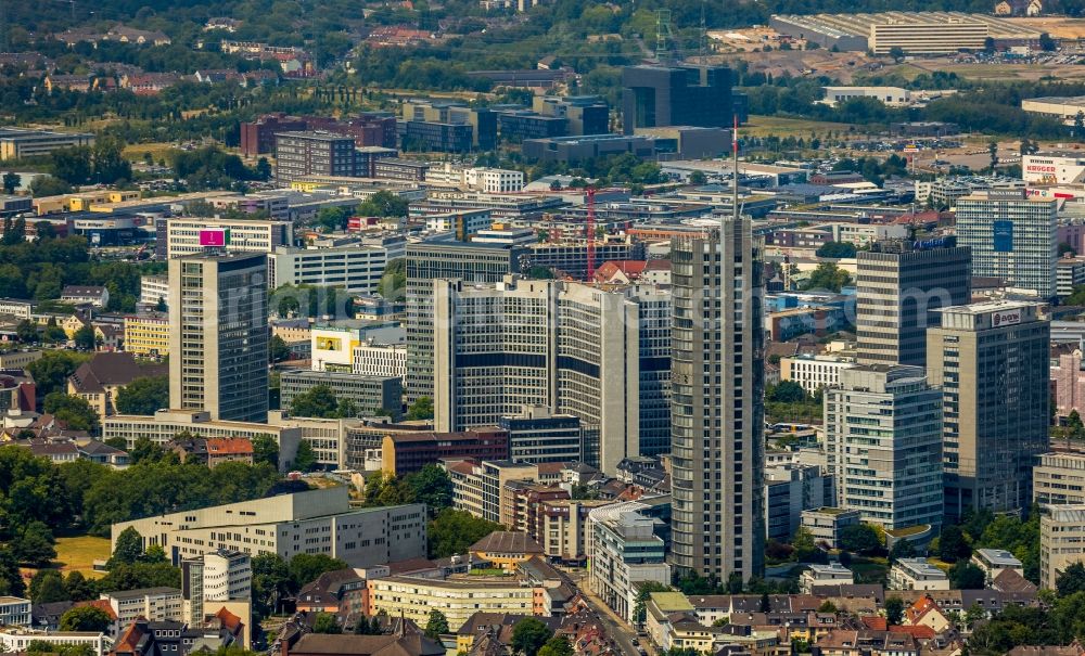 Essen from above - The city center in the downtown area in Essen in the state North Rhine-Westphalia, Germany