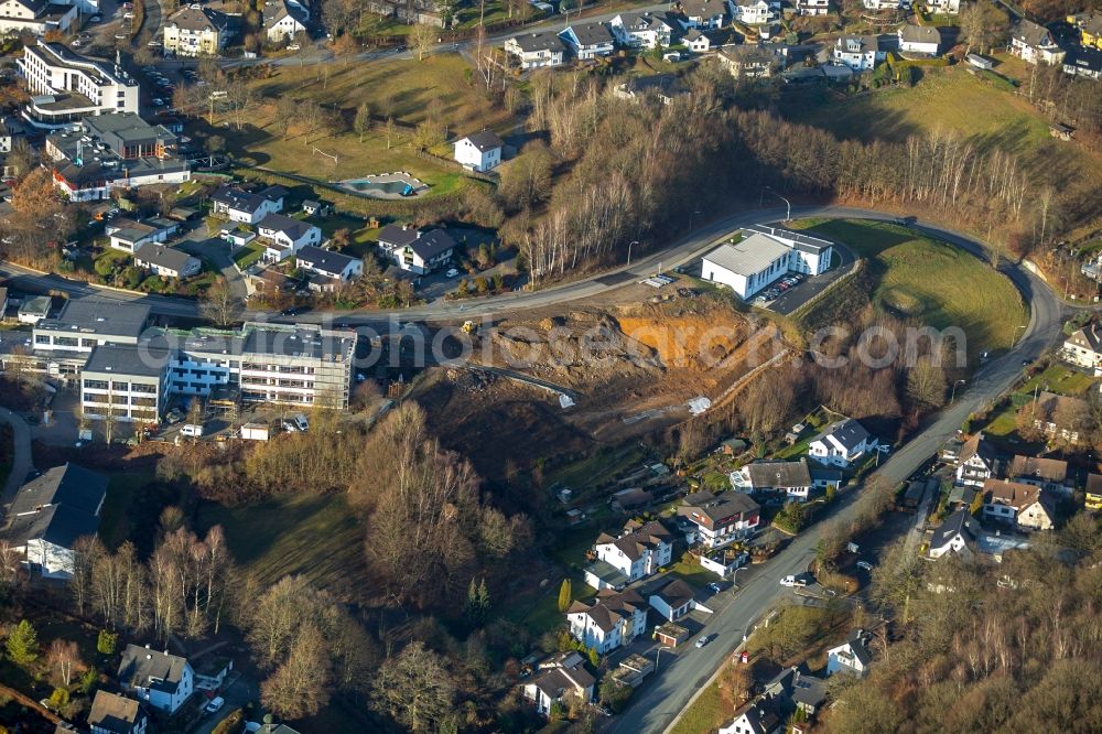 Finnentrop from the bird's eye view: The city center in the downtown area in Finnentrop in the state North Rhine-Westphalia, Germany