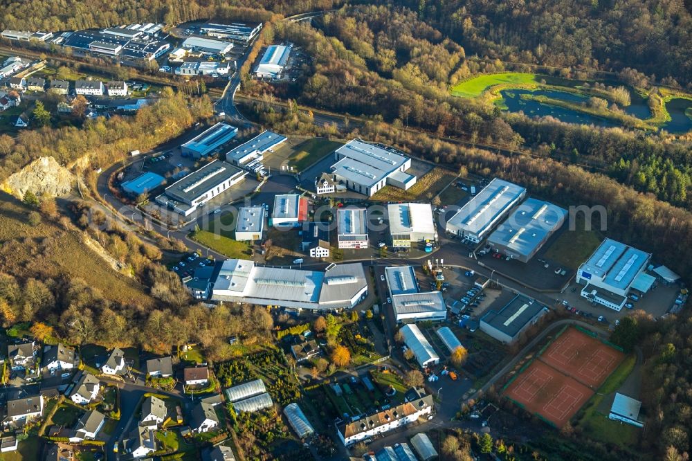 Aerial photograph Finnentrop - The city center in the downtown area in Finnentrop in the state North Rhine-Westphalia, Germany