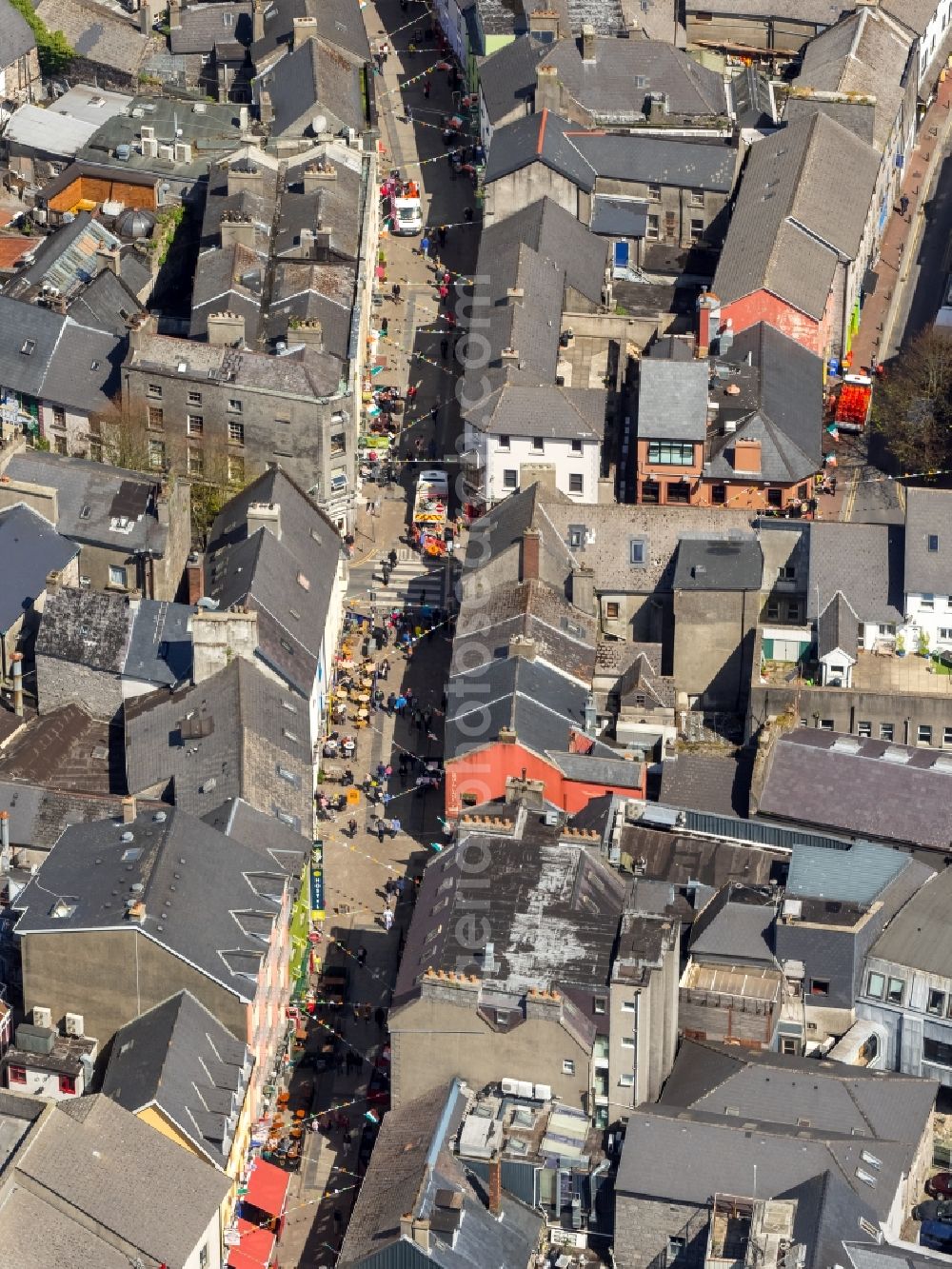 Aerial photograph Galway - The city center in the downtown area in Galway, Ireland