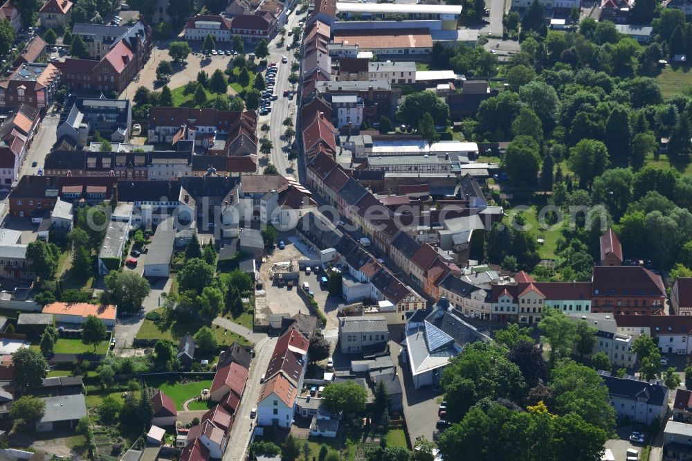 Aerial photograph Genthin - The city center in the downtown are in Genthin in the state Saxony-Anhalt