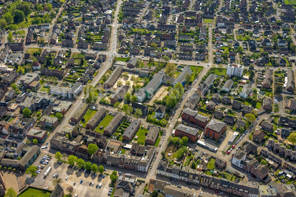 Aerial image Goch - the city center in the downtown area in Goch in the state North Rhine-Westphalia, Germany