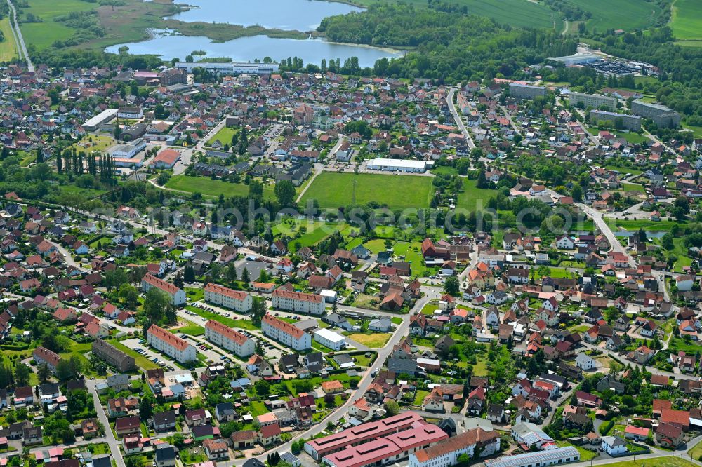 Grumbach from the bird's eye view: The city center in the downtown area in Grumbach in the state Thuringia, Germany