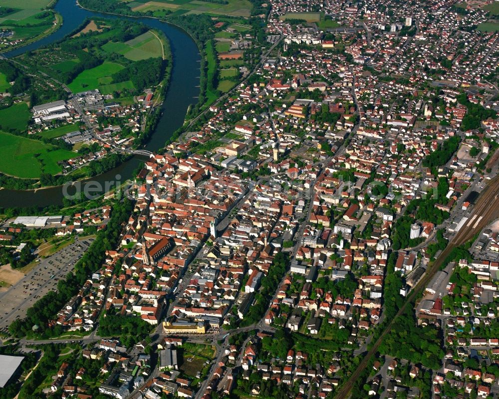 Aerial photograph Gstütt - The city center in the downtown area in Gstütt in the state Bavaria, Germany