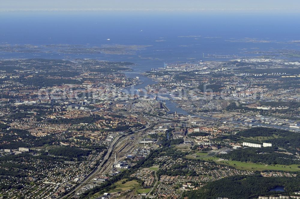 Aerial photograph Göteborg - The city center in the downtown are in Gothenburg in Sweden