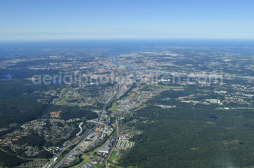 Göteborg from above - The city center in the downtown are in Gothenburg in Sweden