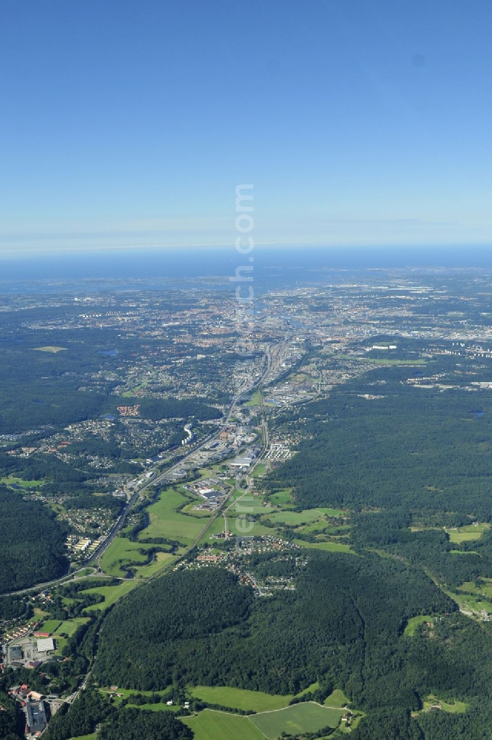 Göteborg from above - The city center in the downtown are in Gothenburg in Sweden