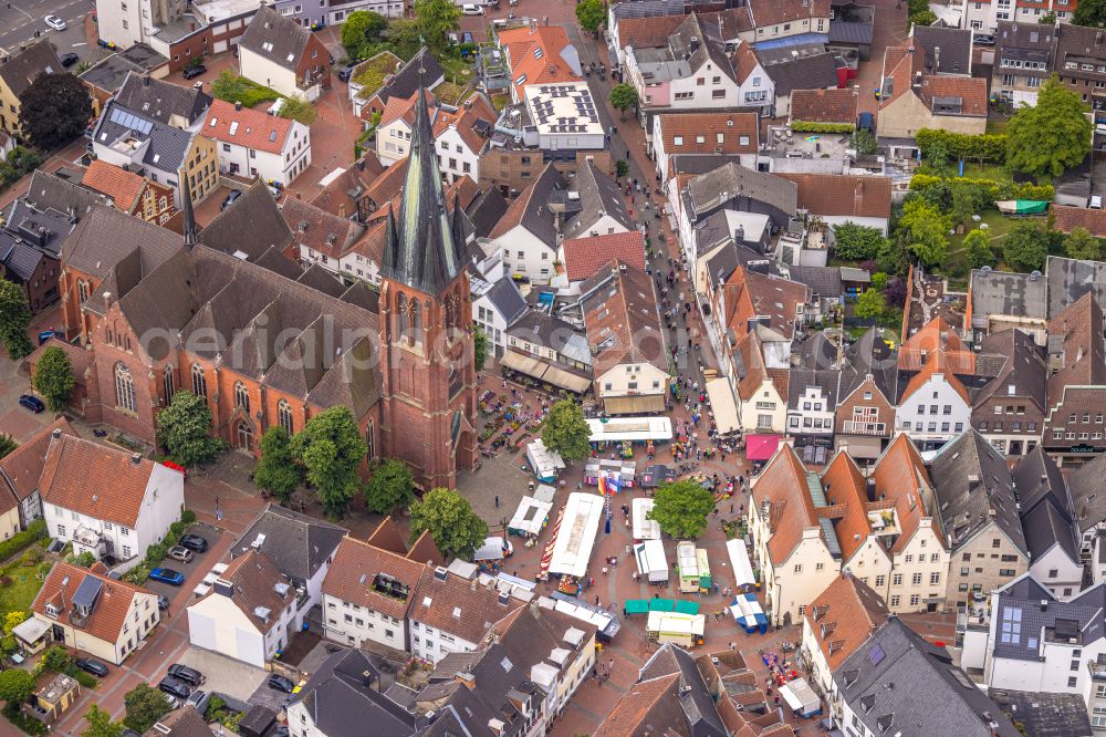 Aerial photograph Haltern am See - The city center in the downtown area in Haltern am See at Ruhrgebiet in the state North Rhine-Westphalia, Germany