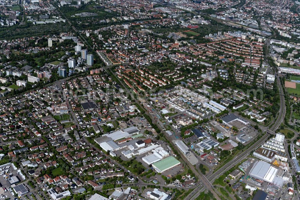 Aerial image Haslach - The city center in the downtown area in Haslach in the state Baden-Wuerttemberg, Germany