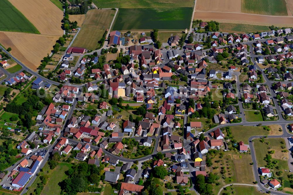 Hausen from the bird's eye view: The city center in the downtown area in Hausen in the state Bavaria, Germany