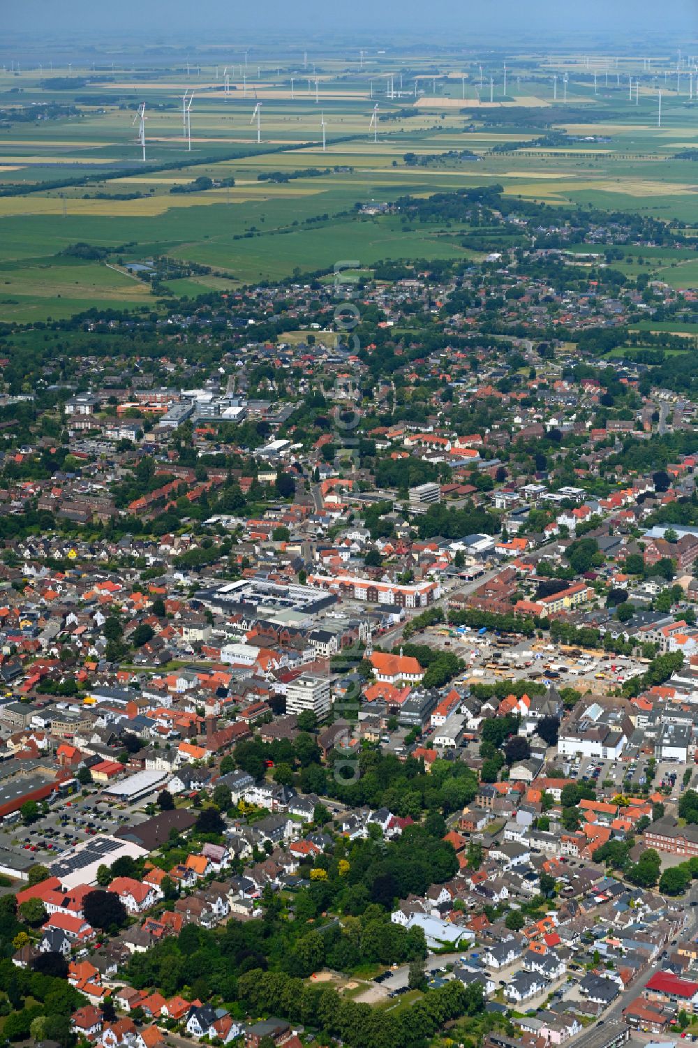 Aerial photograph Heide - The city center in the downtown area in Heide in the state Schleswig-Holstein, Germany