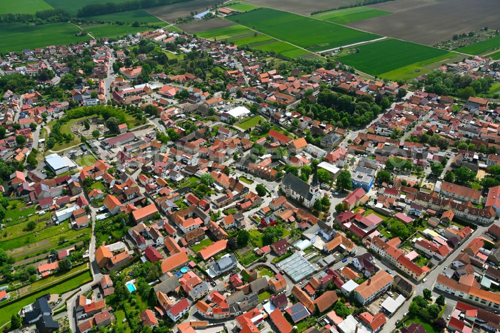 Herbsleben from the bird's eye view: The city center in the downtown area in Herbsleben in the state Thuringia, Germany