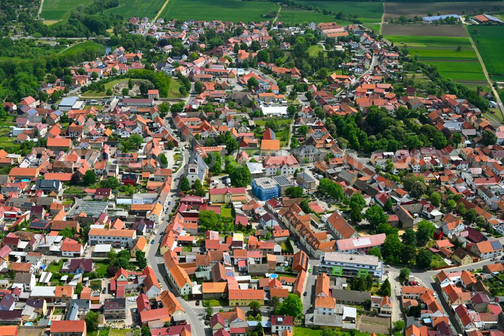 Aerial photograph Herbsleben - The city center in the downtown area in Herbsleben in the state Thuringia, Germany