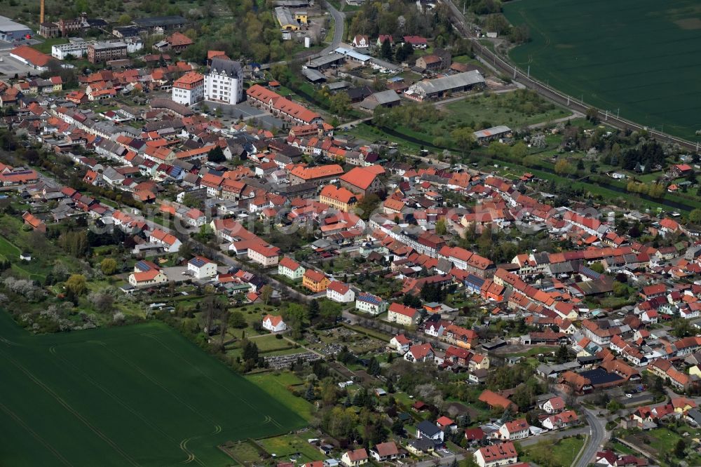 Heringen/Helme from above - The city center in the downtown are in Heringen/Helme in the state Thuringia