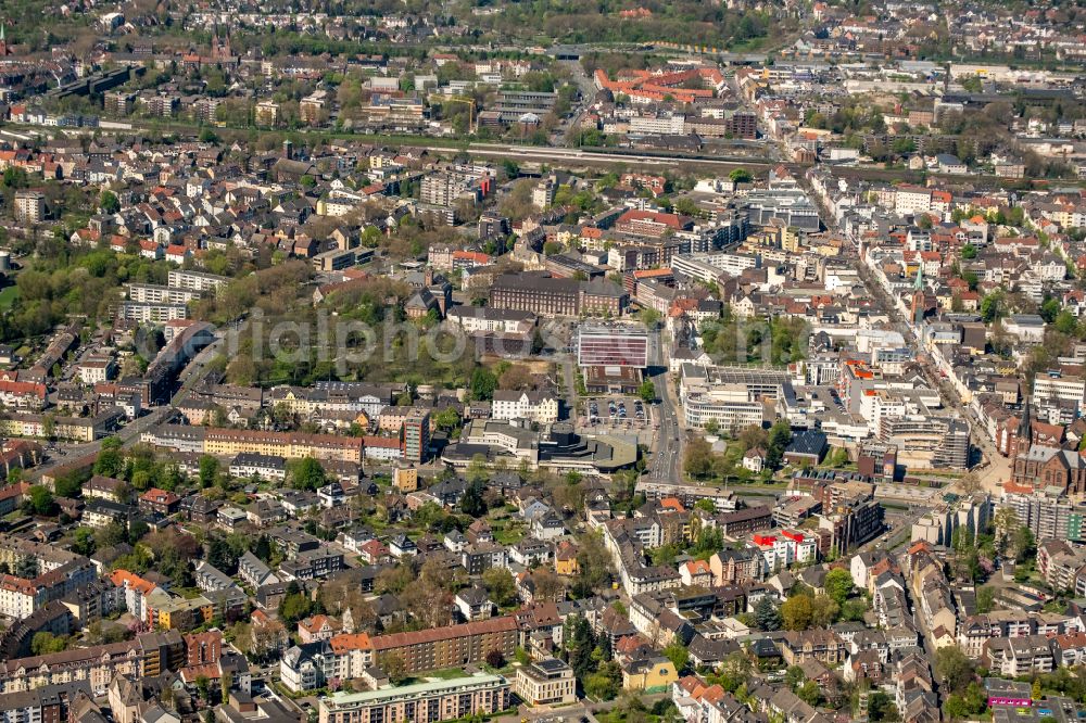 Aerial photograph Herne - The city center in the downtown area in Herne at Ruhrgebiet in the state North Rhine-Westphalia, Germany