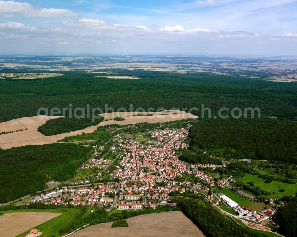 Heyerode from the bird's eye view: The city center in the downtown area in Heyerode in the state Thuringia, Germany