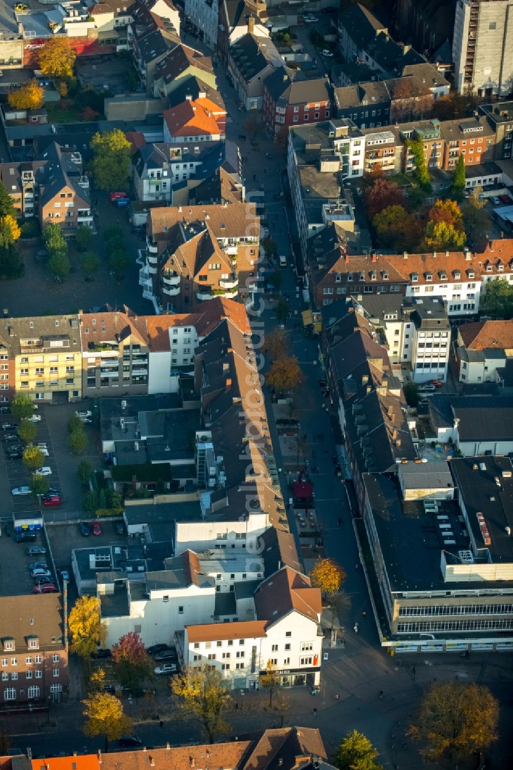 Gladbeck from above - The city center in the downtown are Hochstrasse in Gladbeck in the state North Rhine-Westphalia