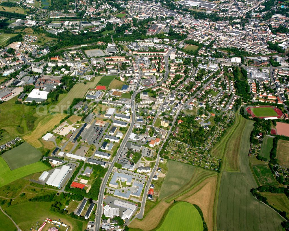 Aerial image Hohensaas - The city center in the downtown area in Hohensaas in the state Bavaria, Germany