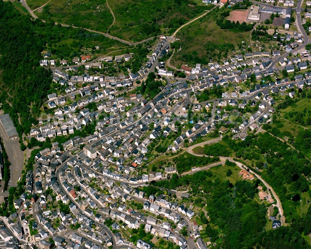 Aerial photograph Idar - The city center in the downtown area in Idar in the state Rhineland-Palatinate, Germany