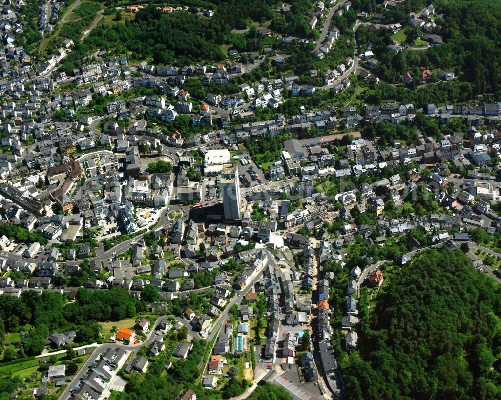 Idar from the bird's eye view: The city center in the downtown area in Idar in the state Rhineland-Palatinate, Germany