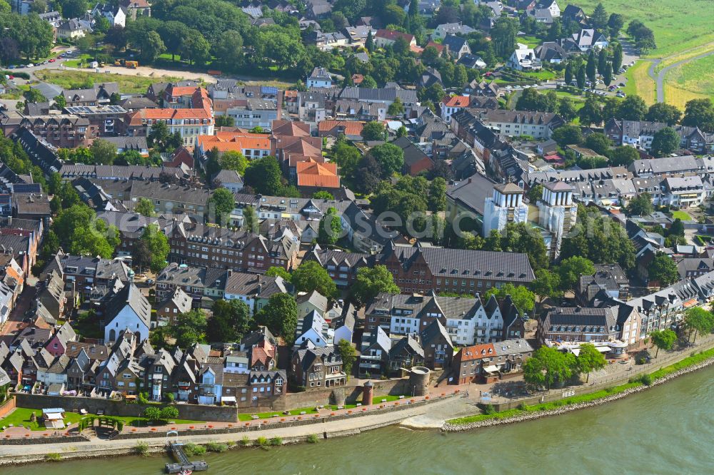 Aerial image Kalkar - The city center in the downtown area in Kalkar in the state North Rhine-Westphalia, Germany