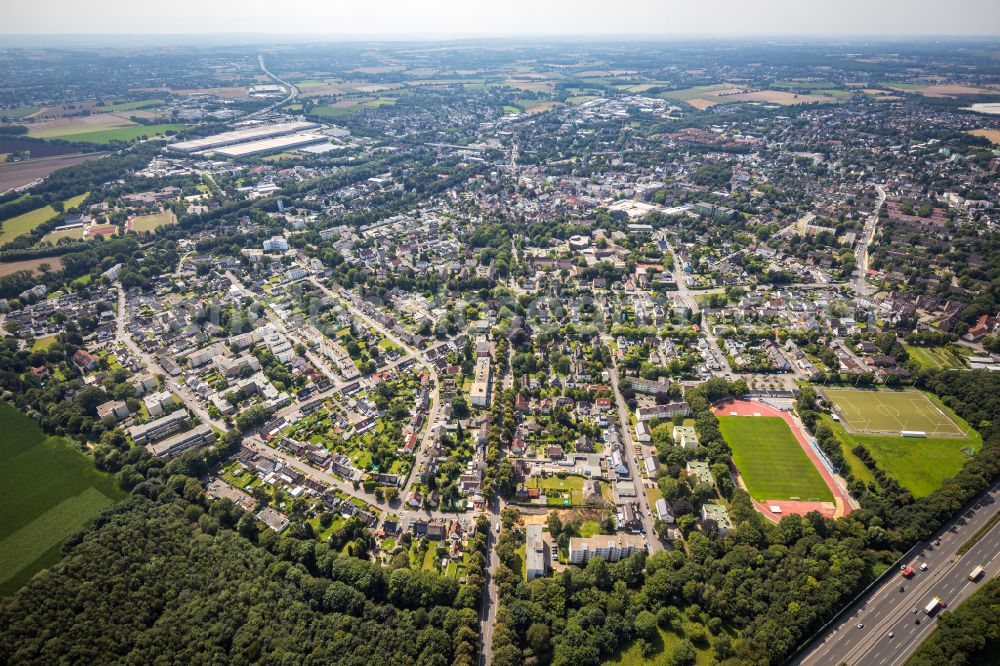 Aerial image Kamen - The city center in the downtown area in Kamen at Ruhrgebiet in the state North Rhine-Westphalia, Germany